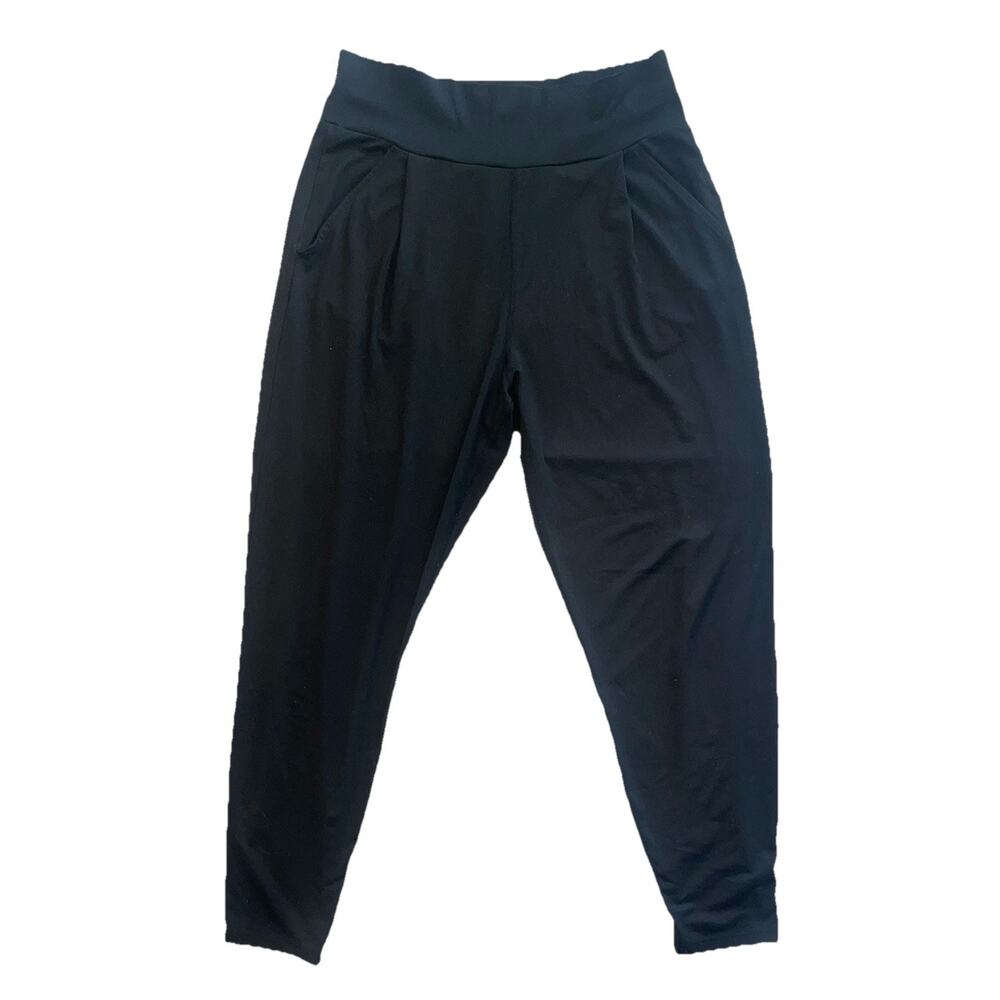 Vuori Lux Harem Pants Womens Small Black Pleated High Rise Tapered Slim Stretch